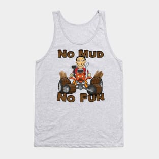 No Mud No Fun Off Road Tractor Red Tank Top